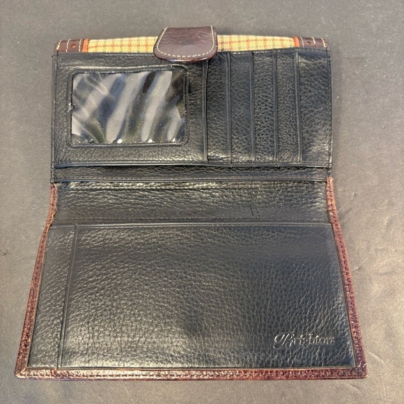 Brighton Plaid & Leather Wallet - Picture 7 of 13